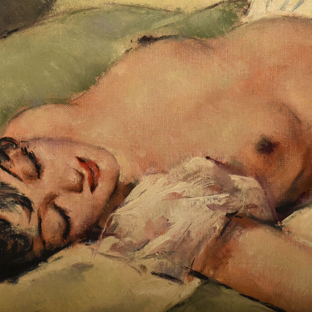 QN787 5a antique nude woman oil painting XX century